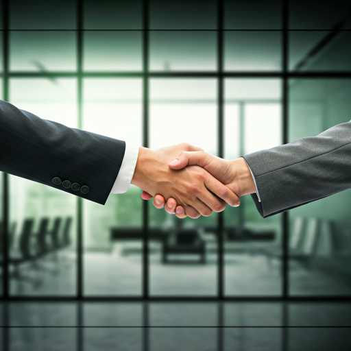 Business partners discussing open banking in a modern office